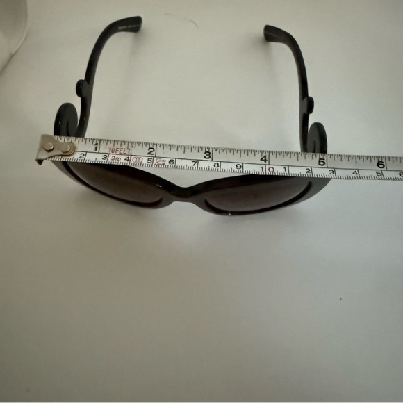 Prada SPR 27O Black Sculptural Swirl Arm Sunglasses Italy - Picture 12 of 14